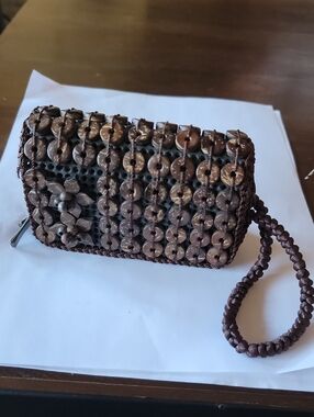 Tropical Beaded Wristlet Clutch